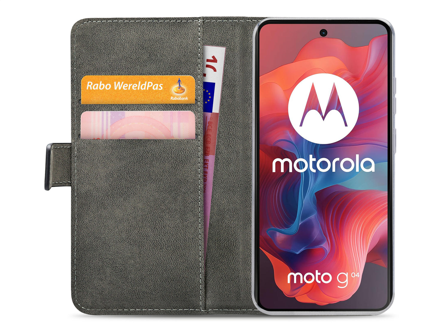 Mobilize Classic Gelly Wallet Book Case Motorola Moto G04/G24 Black