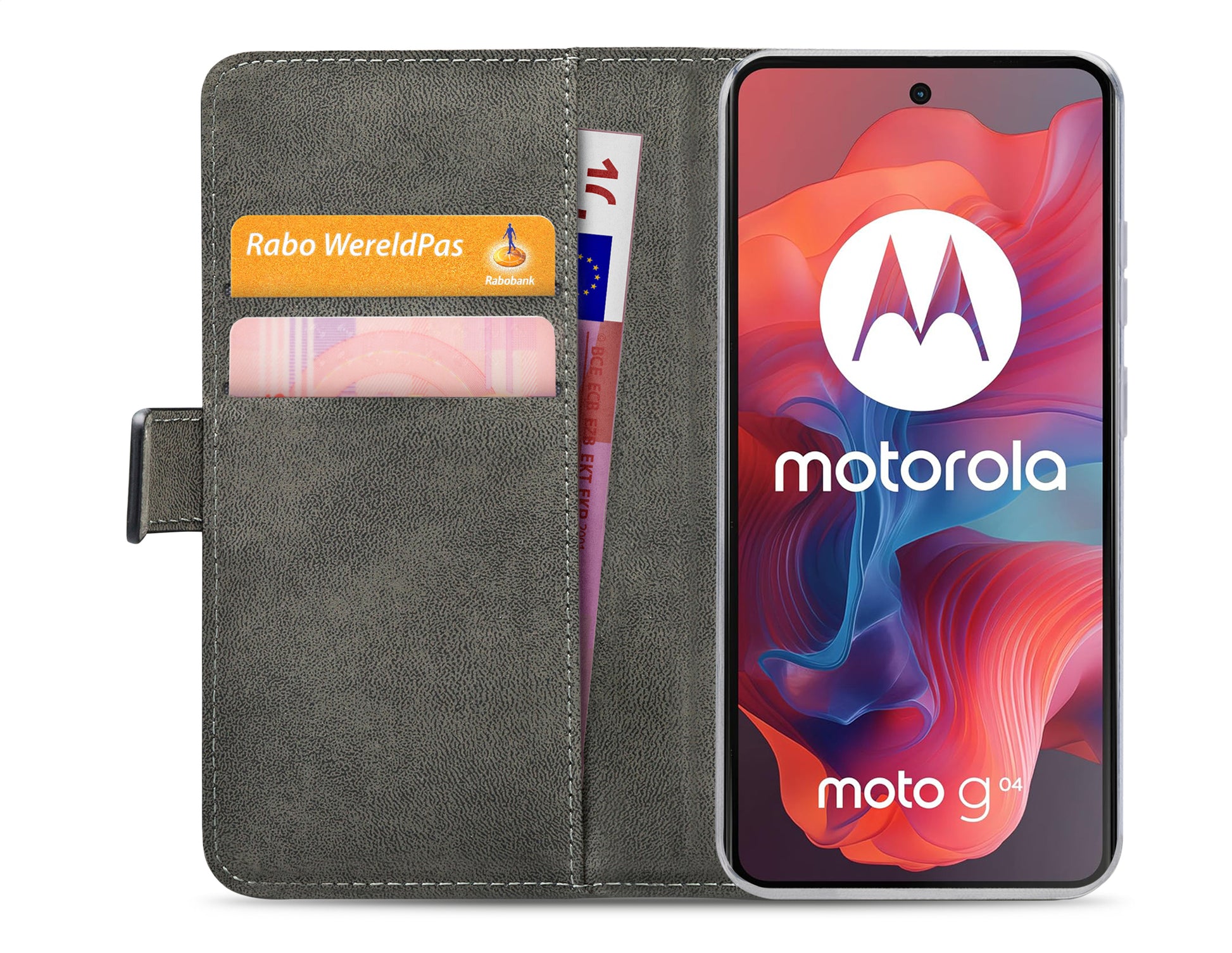 Mobilize Classic Gelly Wallet Book Case Motorola Moto G04/G24 Black