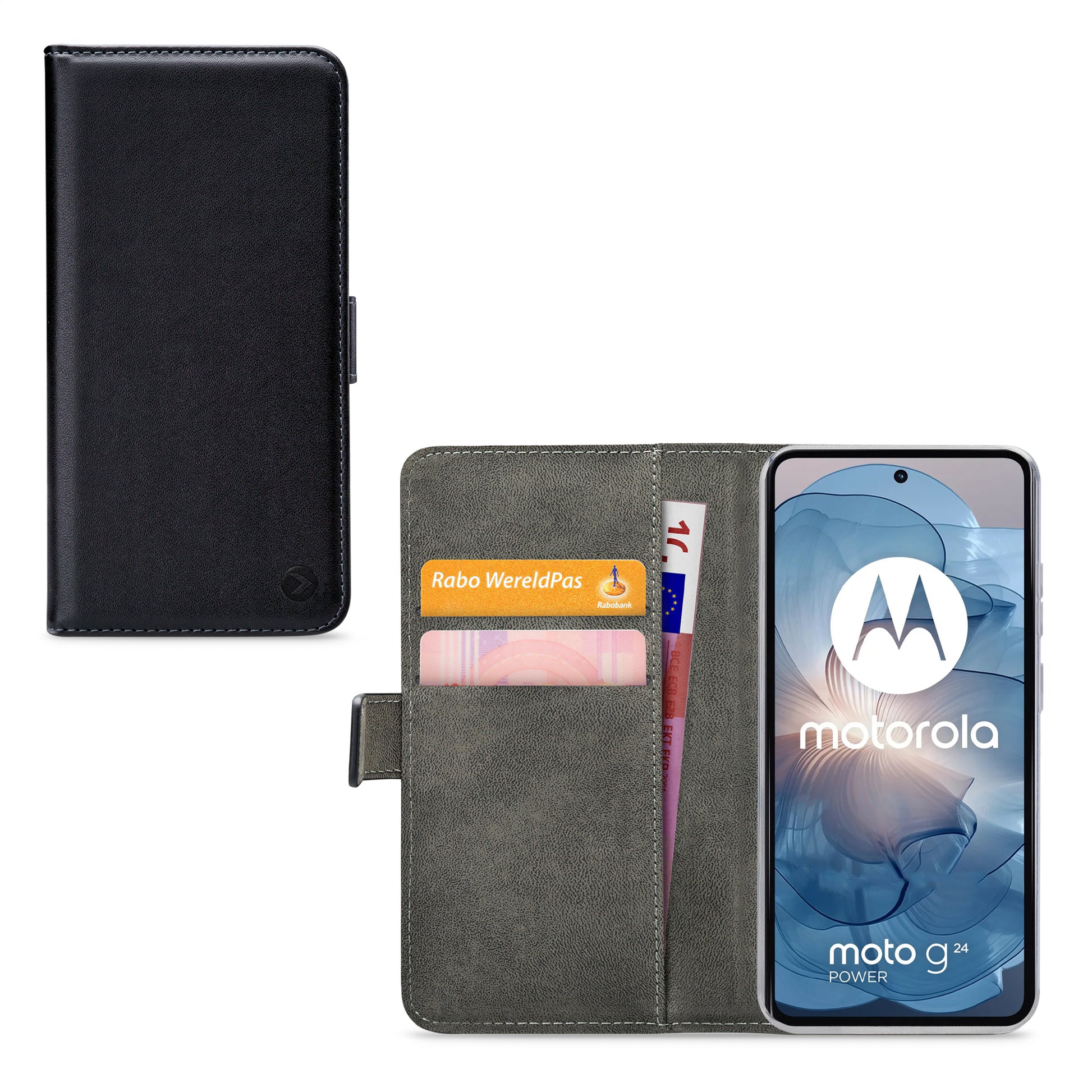 Mobilize Classic Gelly Wallet Book Case Motorola Moto G24 Power Black