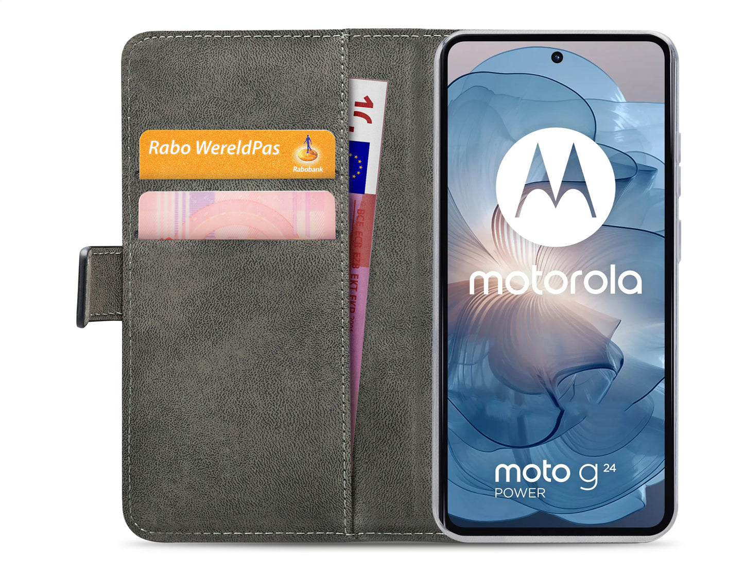 Mobilize Classic Gelly Wallet Book Case Motorola Moto G24 Power Black