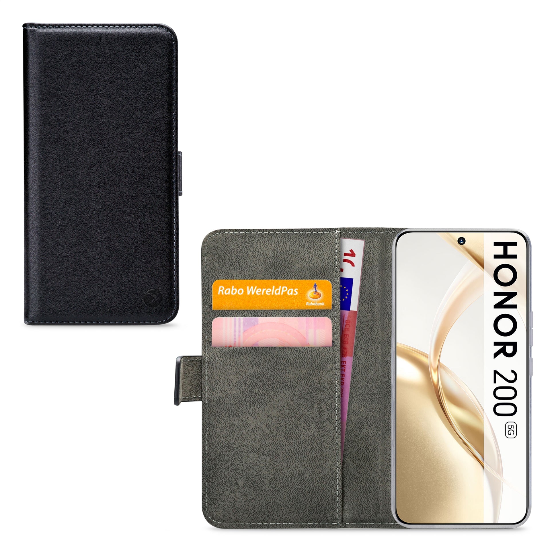 Mobilize Classic Gelly Wallet Book Case Honor 200 Black