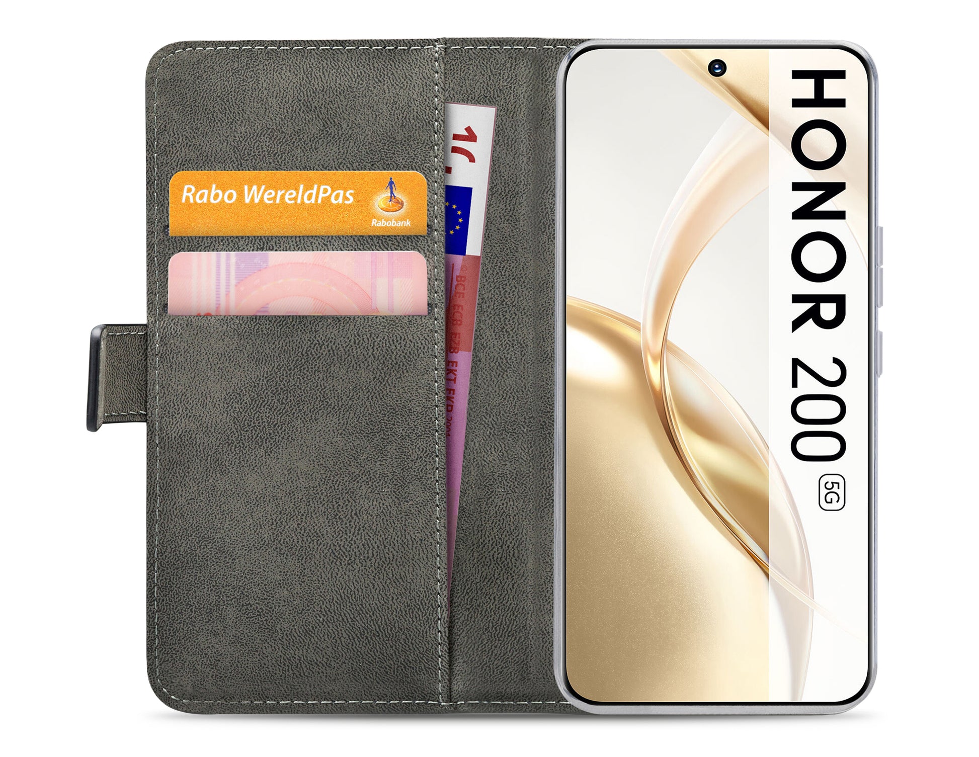 Mobilize Classic Gelly Wallet Book Case Honor 200 Black