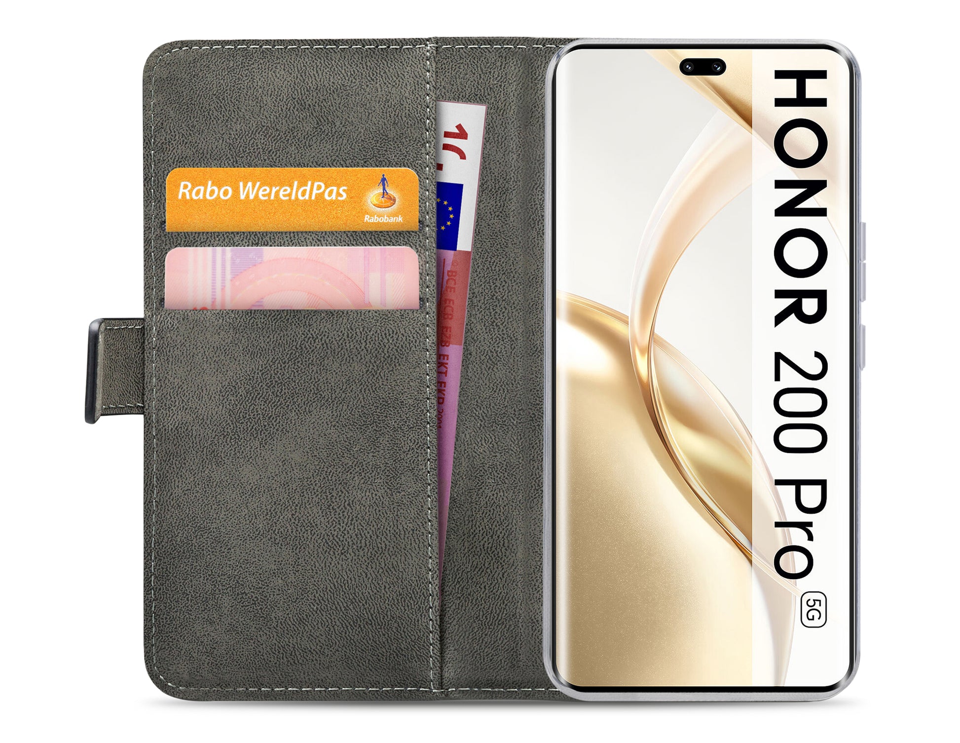 Mobilize Classic Gelly Wallet Book Case Honor 200 Pro Black