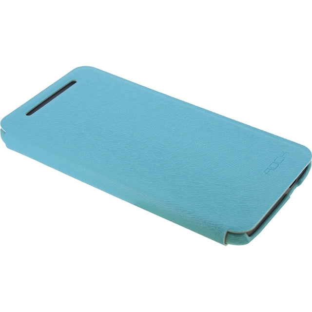 Rock Big City Leather Side Flip Case Htc One Light Blue