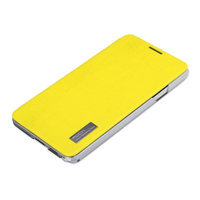 Rock Elegant Side Flip Case Samsung Galaxy Note 3 N9000 Lemon Yellow