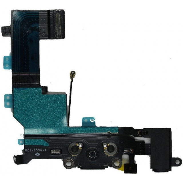 Quality Parts Replacement Charge/Data Connector Incl. Flex Cable For Apple Iphone 5S Black Oem