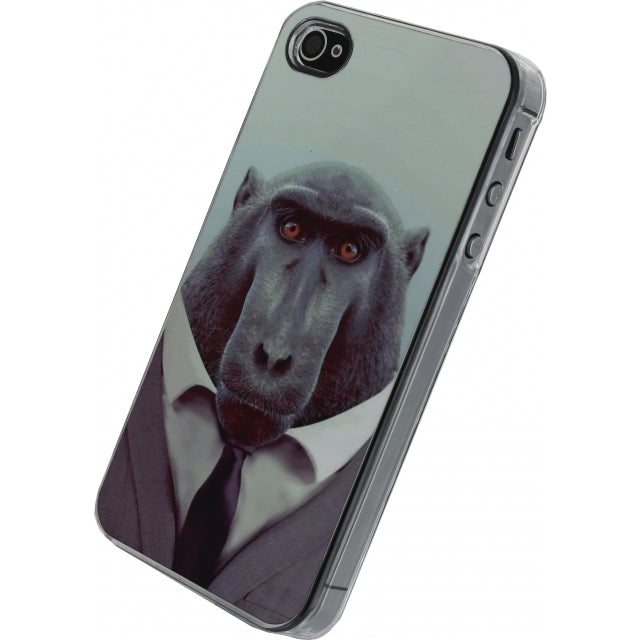 Xccess Metal Plate Cover Apple Iphone 4/4S Funny Chimpanzee