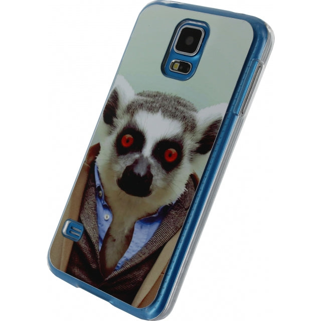 Xccess Metal Plate Cover Samsung Galaxy S5/S5 Plus/S5 Neo Funny Lemur