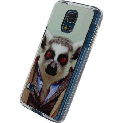 Xccess Metal Plate Cover Samsung Galaxy S5 Mini Funny Lemur