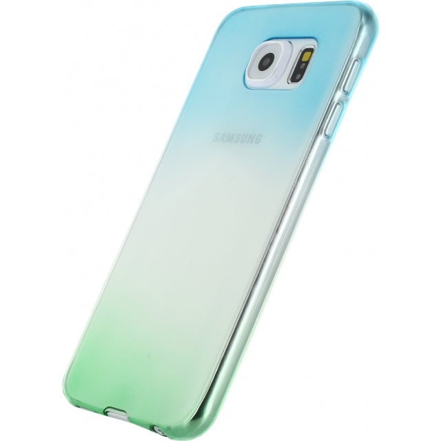 Xccess Thin Tpu Case Samsung Galaxy S6 Edge Gradual Green/Turquoise