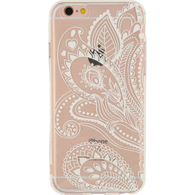 Xccess Tpu Case Apple Iphone 6/6S Transparent/White Mandala Leaf