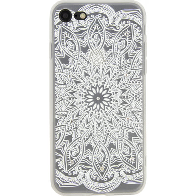 Xccess Tpu Case Apple Iphone 6/6S Mandala With Glitter Stone White