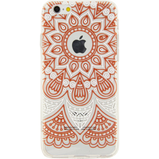 Xccess Tpu/Pc Case Apple Iphone 6/6S Transparent/Orange Oriental