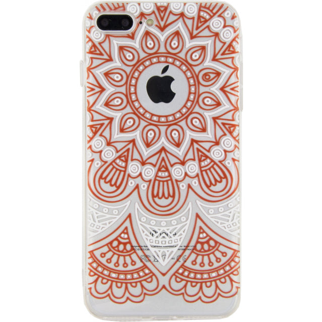 Xccess Tpu/Pc Case Apple Iphone 7 Plus/8 Plus Transparent/Orange Oriental