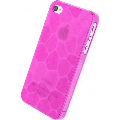 Xccess Honeycomb Cover Apple Iphone 4/4S Transparent Fuchsia