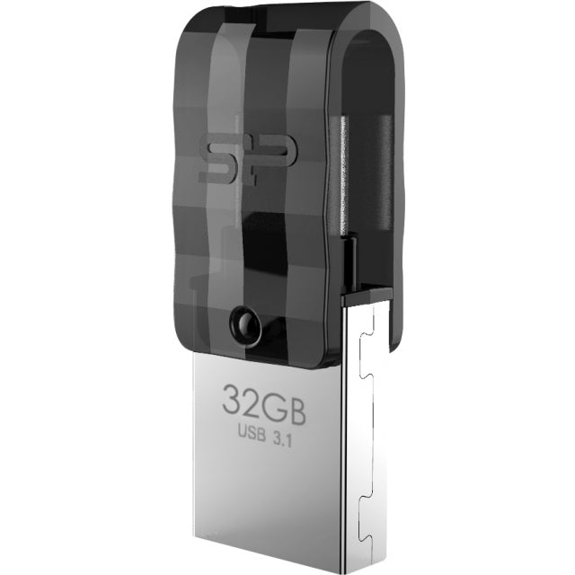 Silicon Power C31 Dual Usb Pendrive Mobile 32Gb Usb-C Black