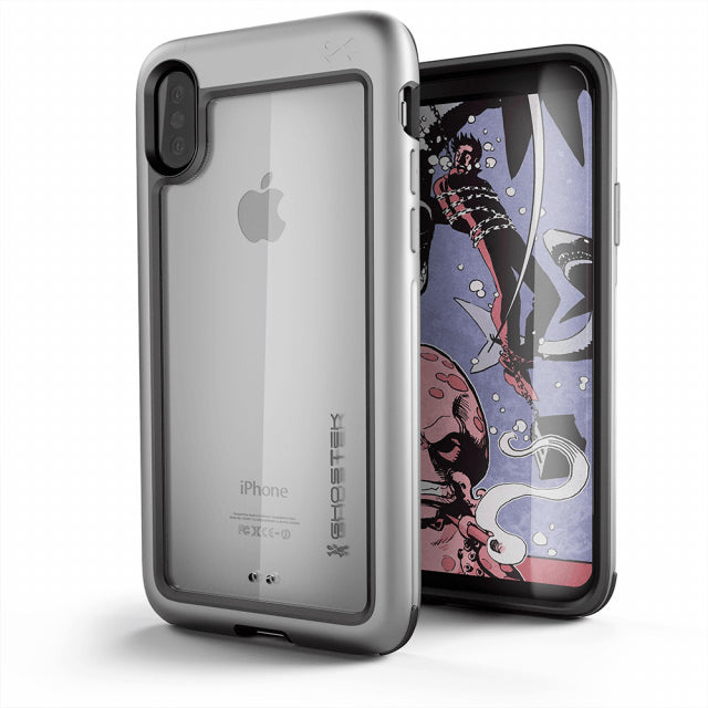 Ghostek Atomic Slim Rugged Heavy Duty Case Apple Iphone X Silver