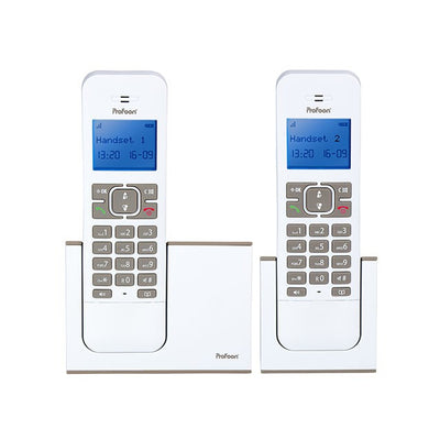 Profoon Pdx-8420 Profoon Dect Telefoon Duo White/Taupe