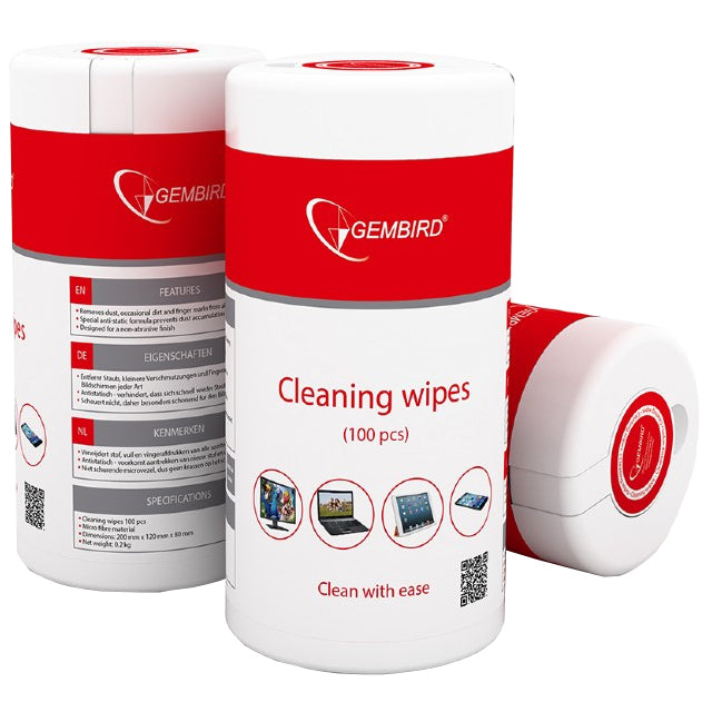 Gembird Screen Cleaning Wipes 100Pcs