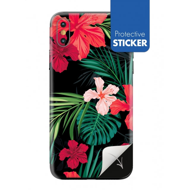 My Style Phoneskin For Apple Iphone X Red Caribbean Flower