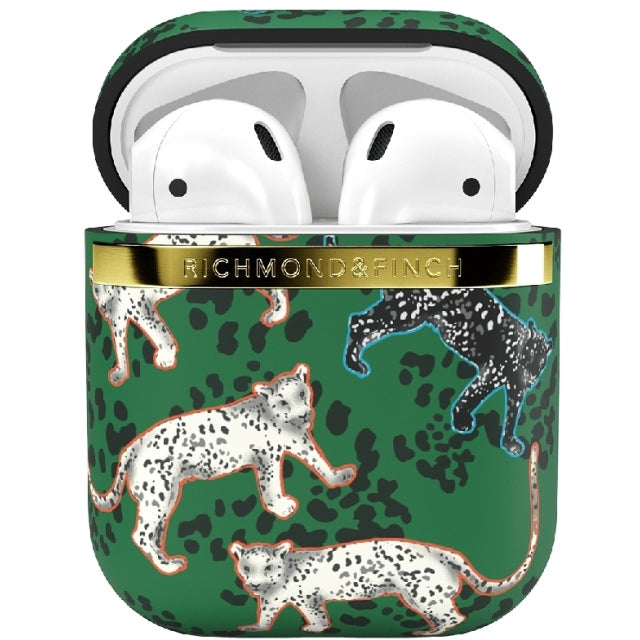 Richmond & Finch Freedom Series Apple Airpod Green Leopard/Gold