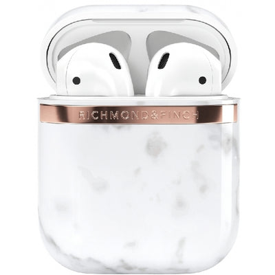 Richmond & Finch Freedom Series Apple Airpod White Marble/Gold