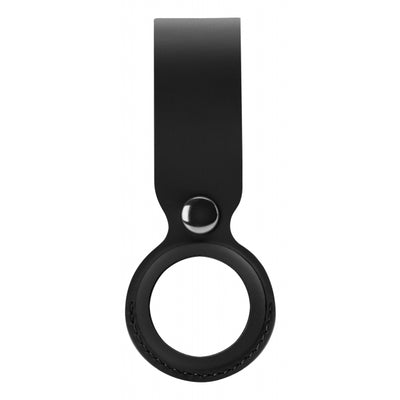 Xccess Pu Leather Airtag Loop Black