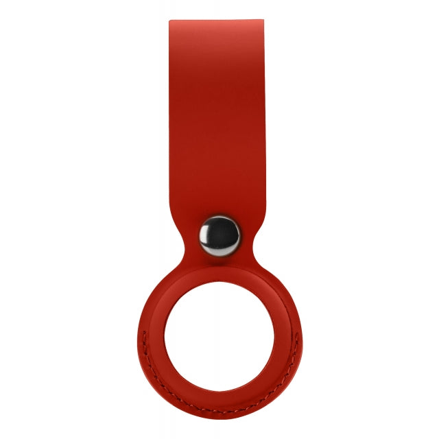 Xccess Pu Leather Airtag Loop Red