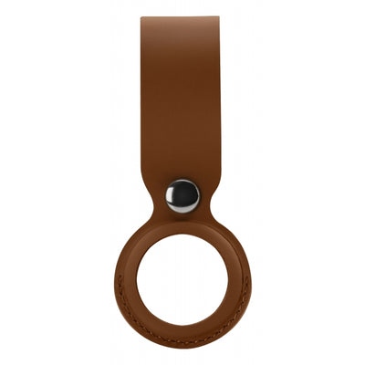 Xccess Pu Leather Airtag Loop Brown