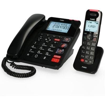 Fysic Fx-8025 Fysic Big Button Bureautelefoon + Antwoordapparaat + Dect Black