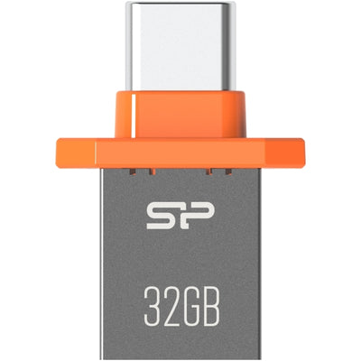 Silicon Power C21 Dual Usb Pendrive Mobile 32Gb Usb-C Orange/Grey