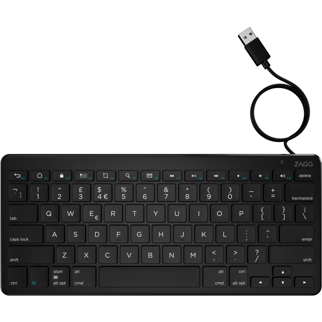 Zagg Universal Wired Keyboard Usb-A Qwerty Black