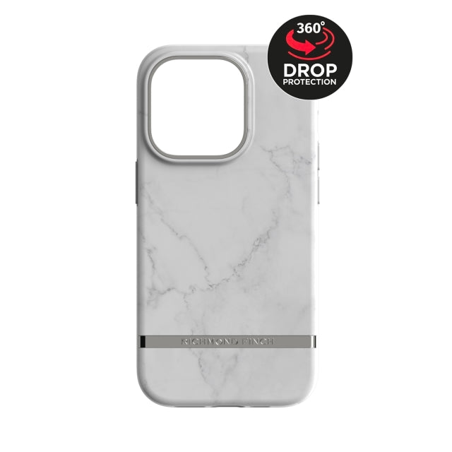 Richmond & Finch Freedom Series One-Piece Apple Iphone 14 Pro White Marble
