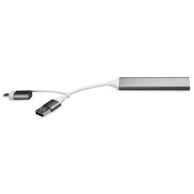 Xccess Usb-C Multi-Hub To 4 Usb Grey