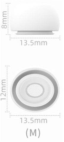 Xccess Silicon Replacement Ear Tips For Airpod Pro 1/2 Size M (1 Pair) White