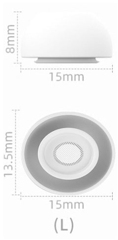 Xccess Silicon Replacement Ear Tips For Airpod Pro 1/2 Size L (1 Pair) White