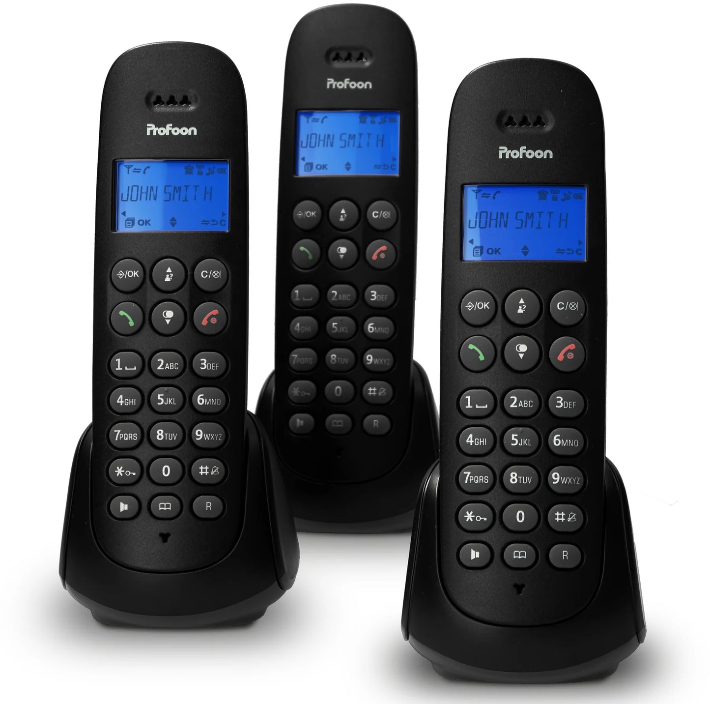 Profoon Pdx-300 Profoon Dect Telefoon Triple Black