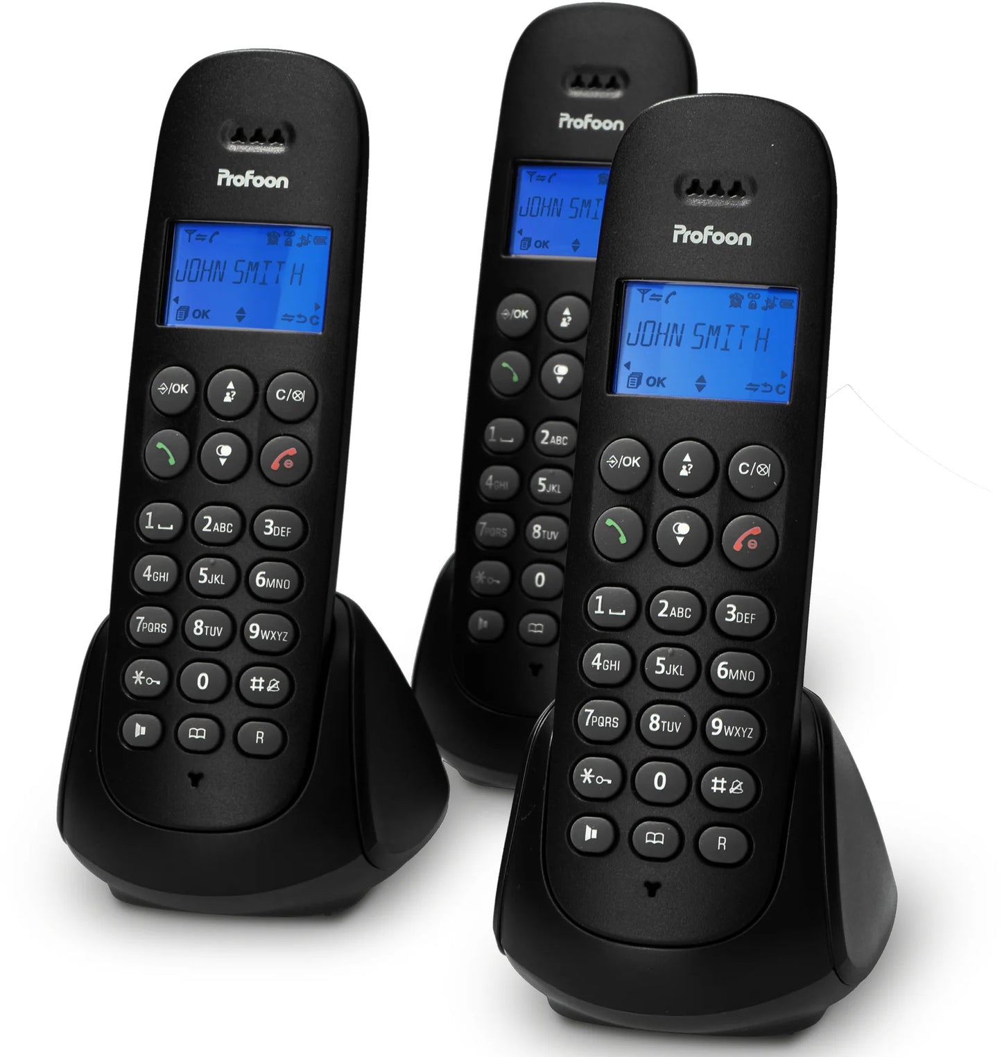 Profoon Pdx-300 Profoon Dect Telefoon Triple Black