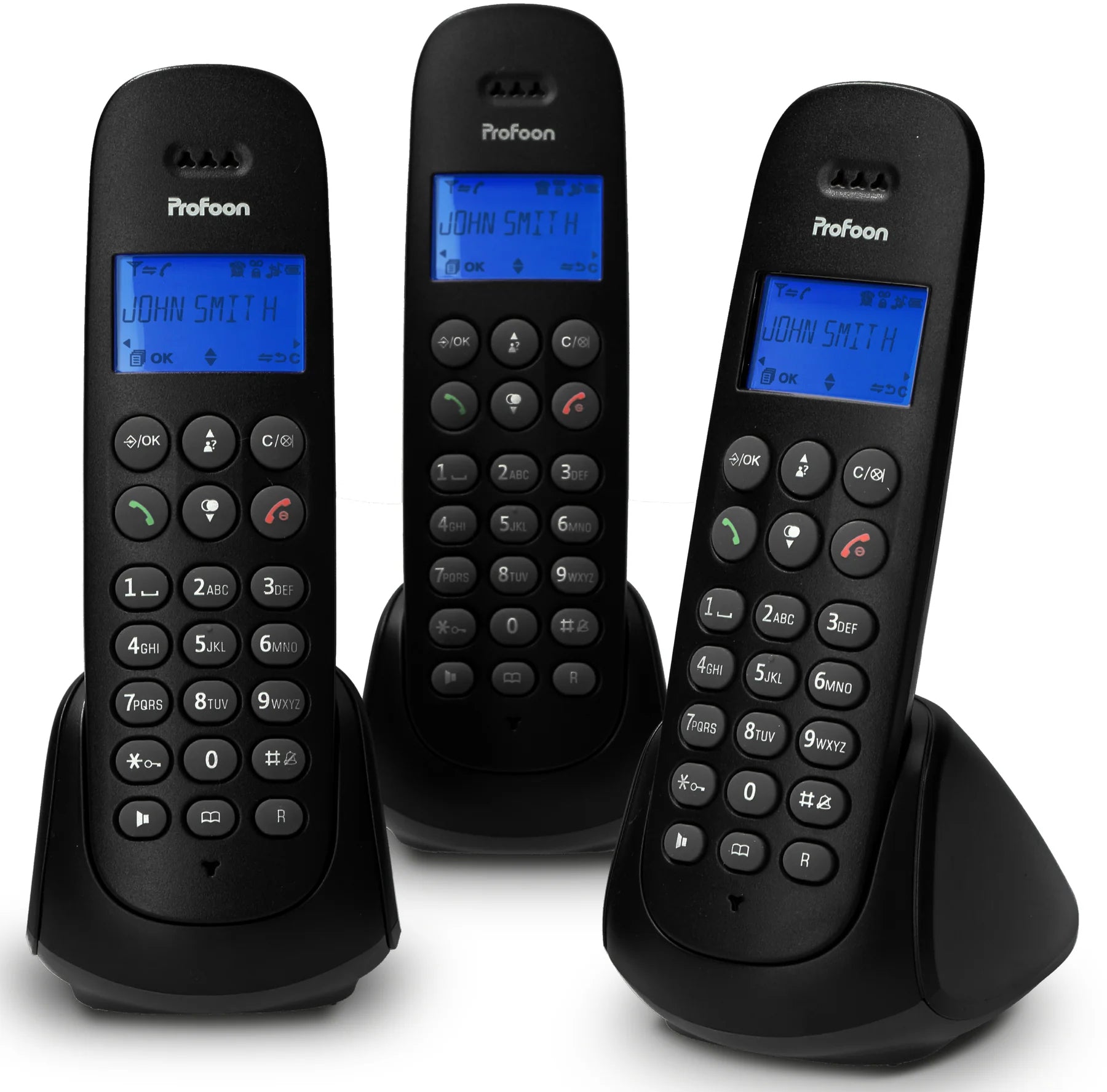 Profoon Pdx-300 Profoon Dect Telefoon Triple Black