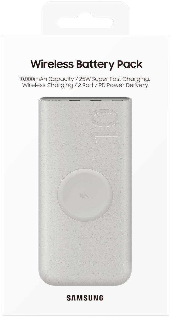 Samsung Eb-U2510Xuegeu Samsung Wireless Battery Pack 10.000 Mah 25W Beige