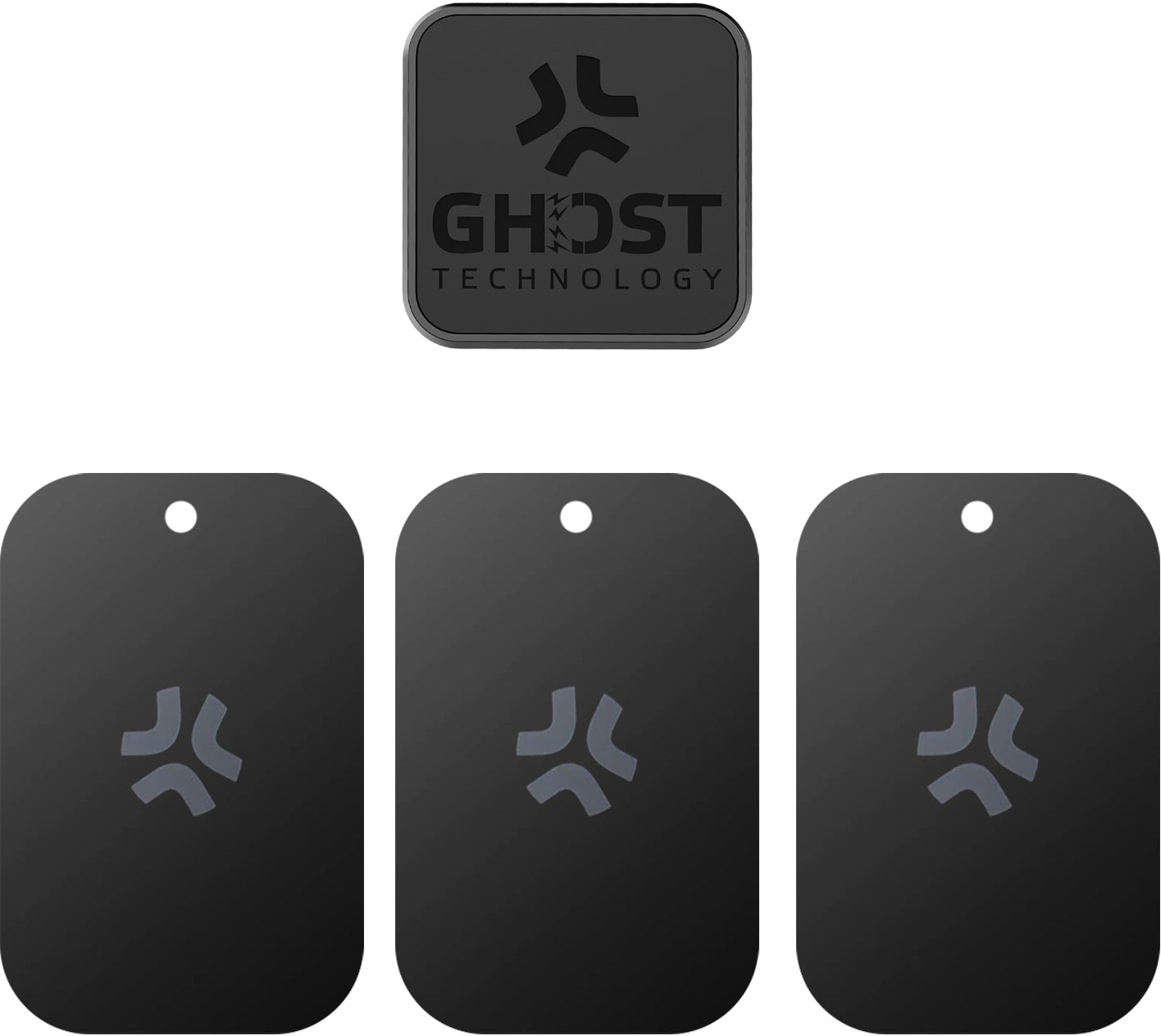 Celly Ghostfix Universal Magnetic Car Holder + 3 Metal Plates Xl Black