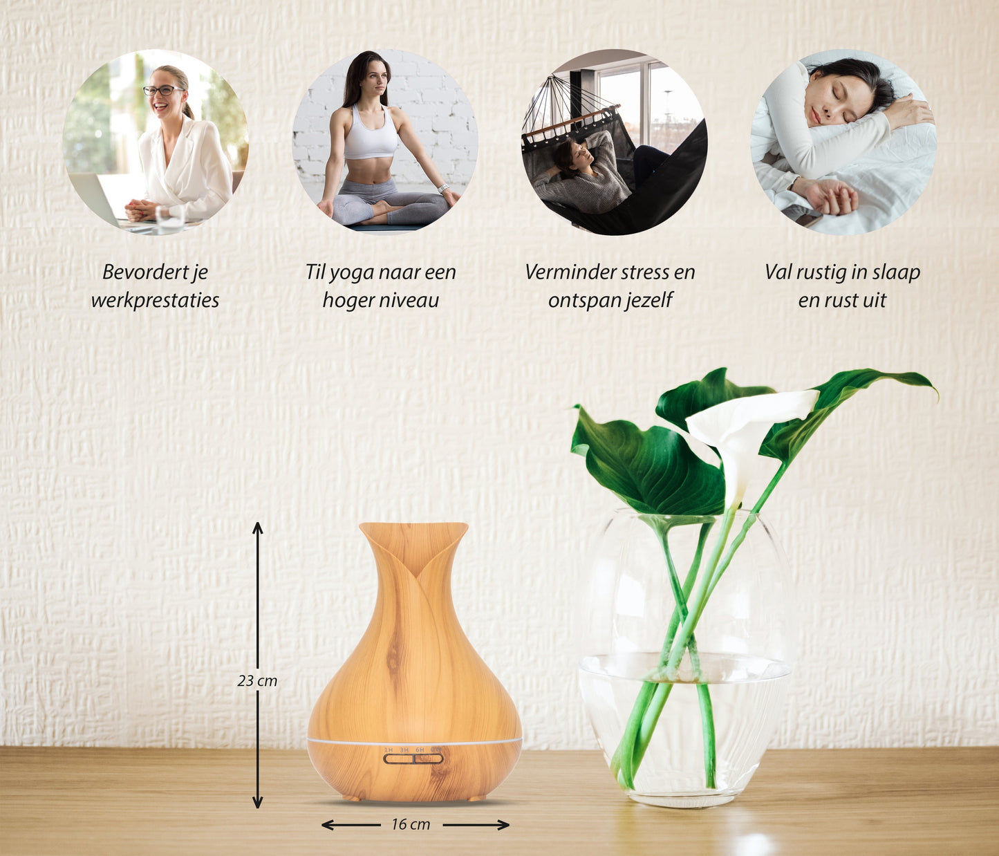 Vitality Pro - Light Wood - Aroma Diffuser