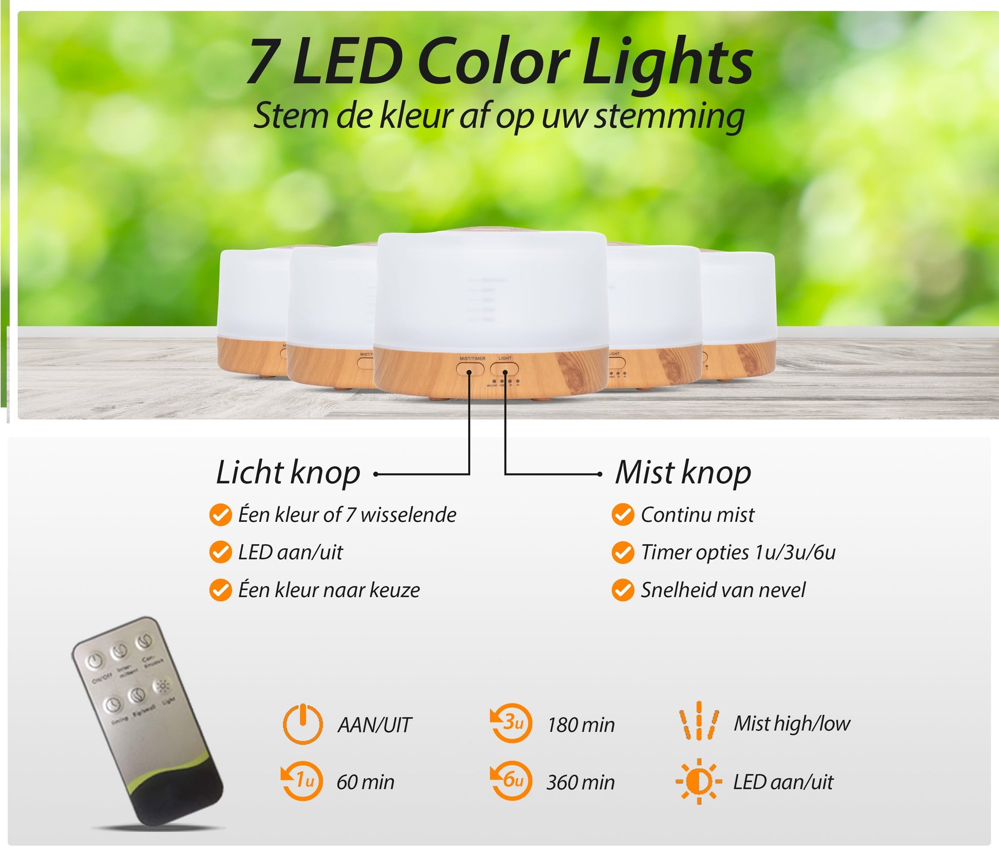 Happiness Pro - Light Wood - Aroma Diffuser