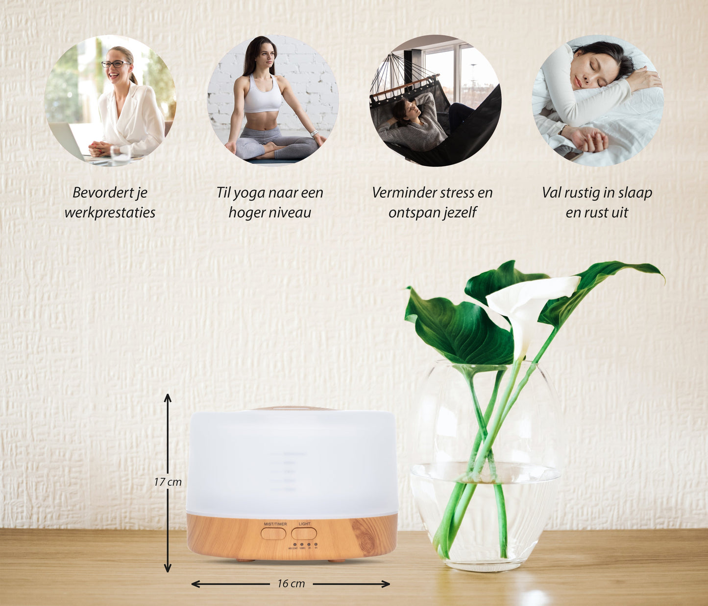 Happiness Pro - Light Wood - Aroma Diffuser