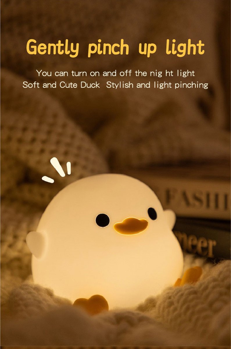 Doudou Duck Nachtlamp (USB oplaadbaar / 2 standen)