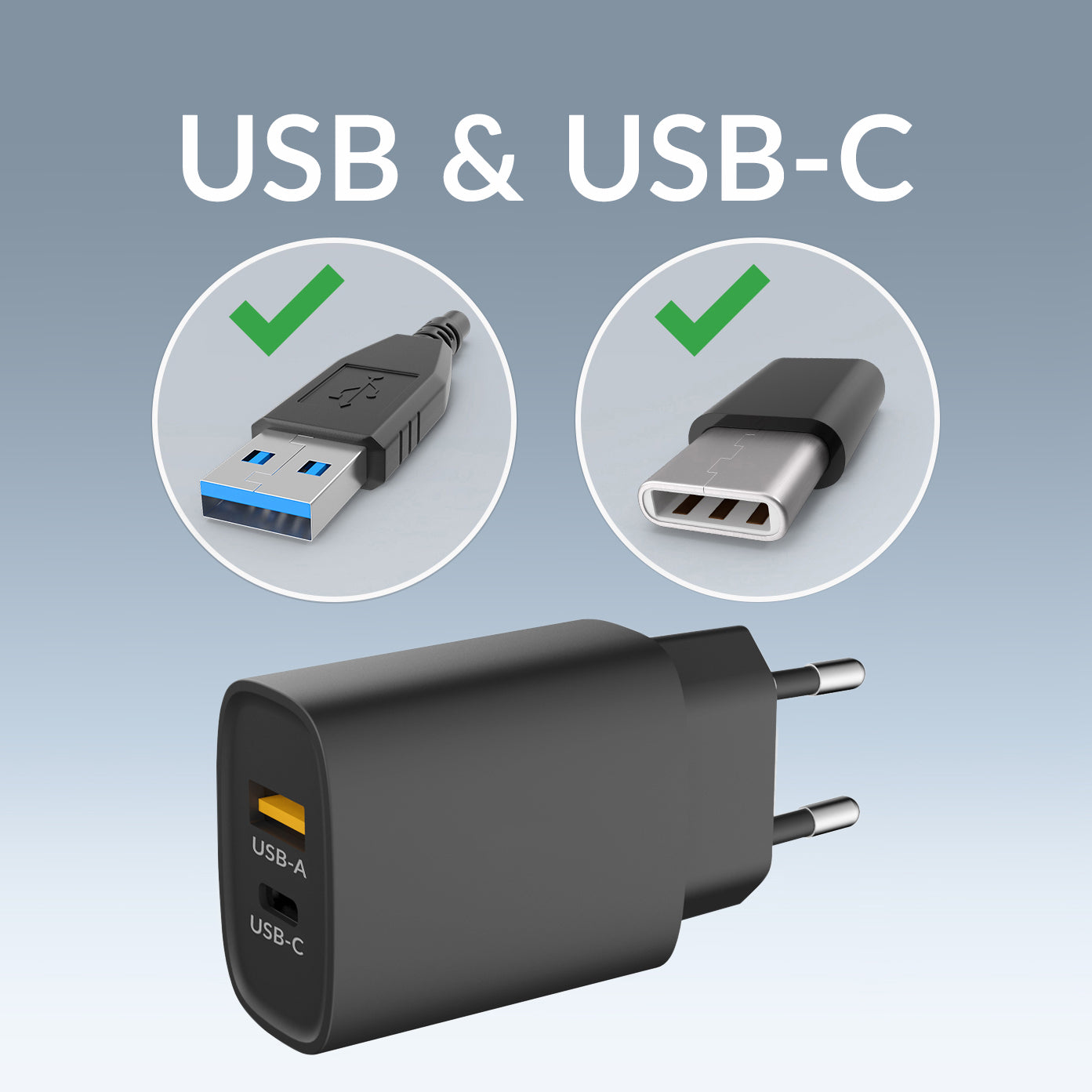 Mobilize Bulk Mobilize Wall Charger Usb-C + Usb 25W With Pd/Pps Black (Bulk)