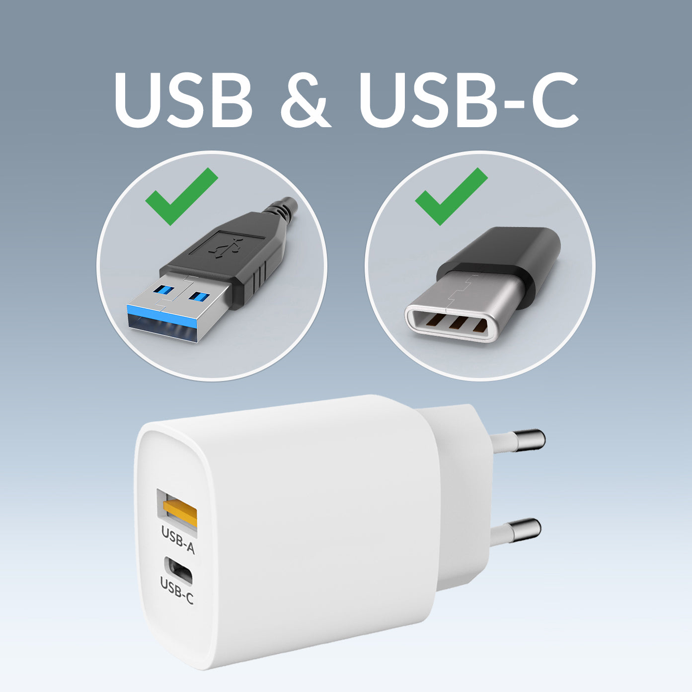 Mobilize Bulk Mobilize Wall Charger Usb-C + Usb 25W With Pd/Pps White (Bulk)