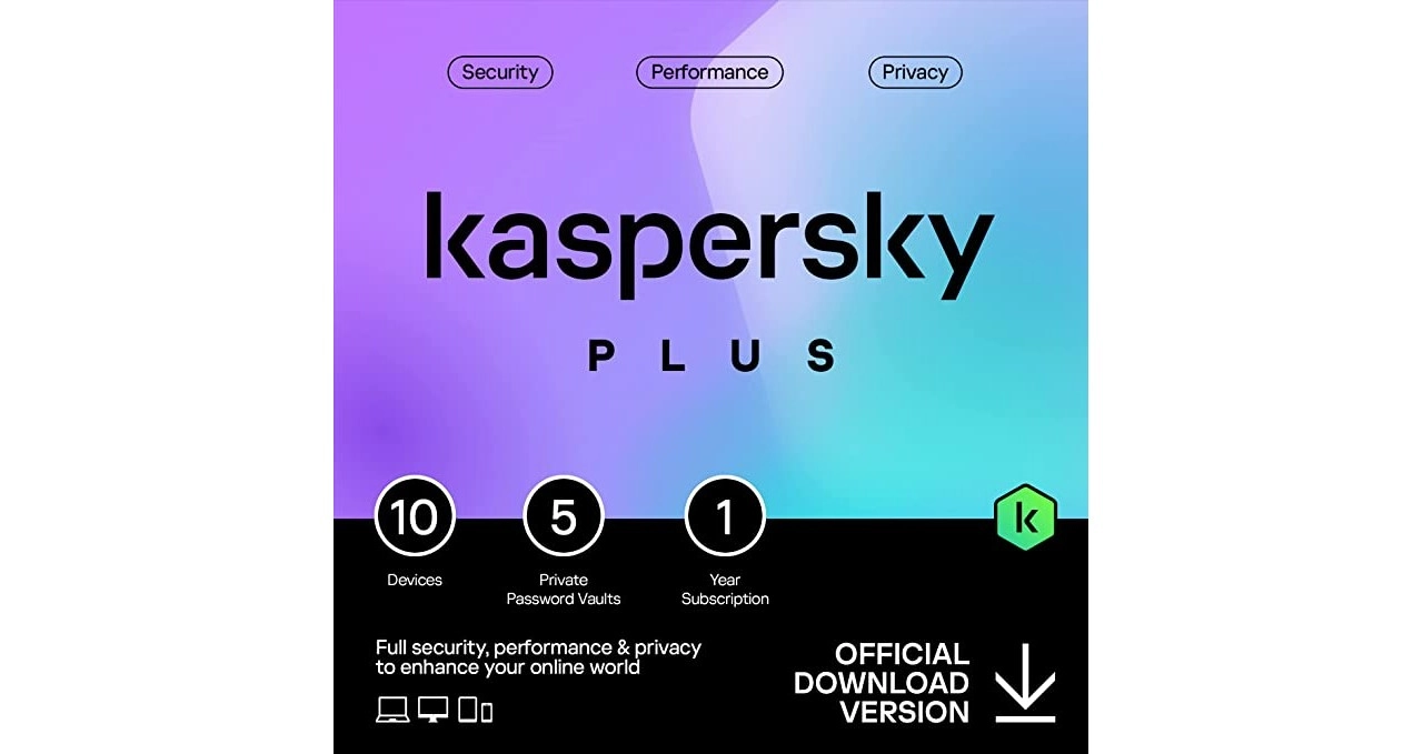 Afbeelding Kaspersky Plus | 10 Apparaten | 1 Jaar | 2023 | Opvolger van Kaspersky Internet Security