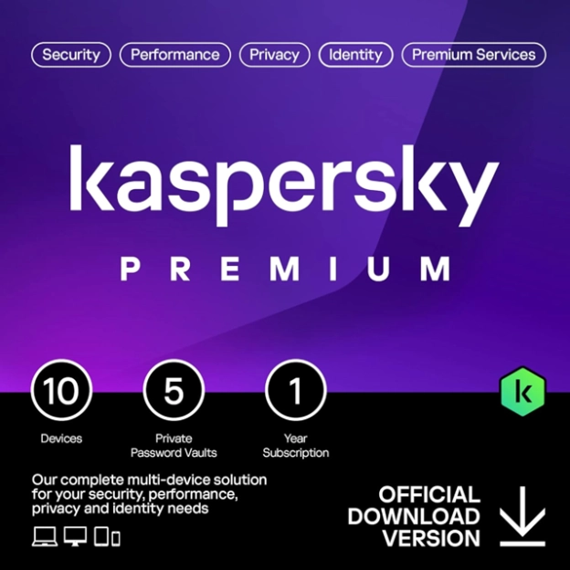 Afbeelding Kaspersky Premium | 10 Apparaten | 1 Jaar | Opvolger van Kaspersky Total Security