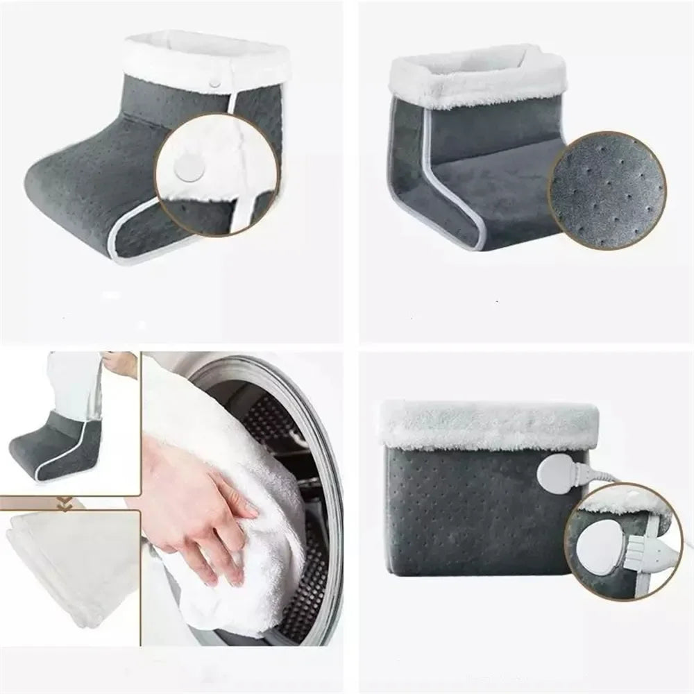 Electric Foot Heater 5 Modes Heating Control Setting Washable Heated Thermal Foot Warmer Massager Foot Care Pad Cushion
